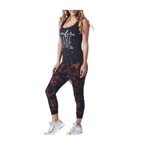 Zumba NWT Bondfire Babe Racerback (XL) Back To Black